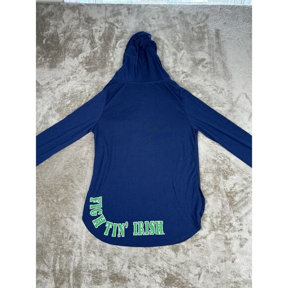 Women's Colosseum Navy Notre Dame Fighting Hoodie Long Sleeve Small - Picture 4 of 7